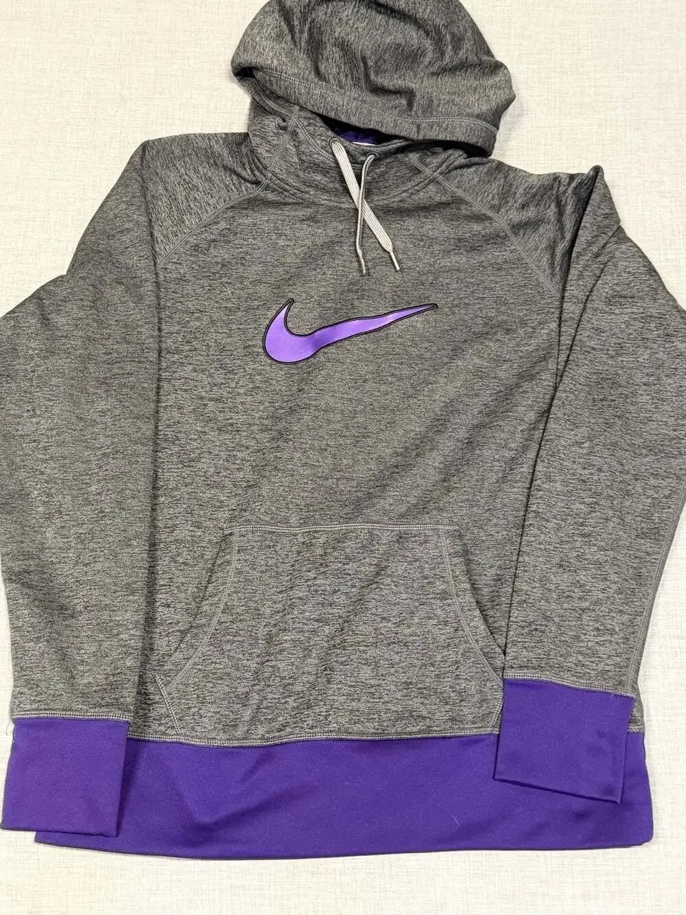 Nike Therma-Fit Performance Pullover Hoodie Grey and Purple